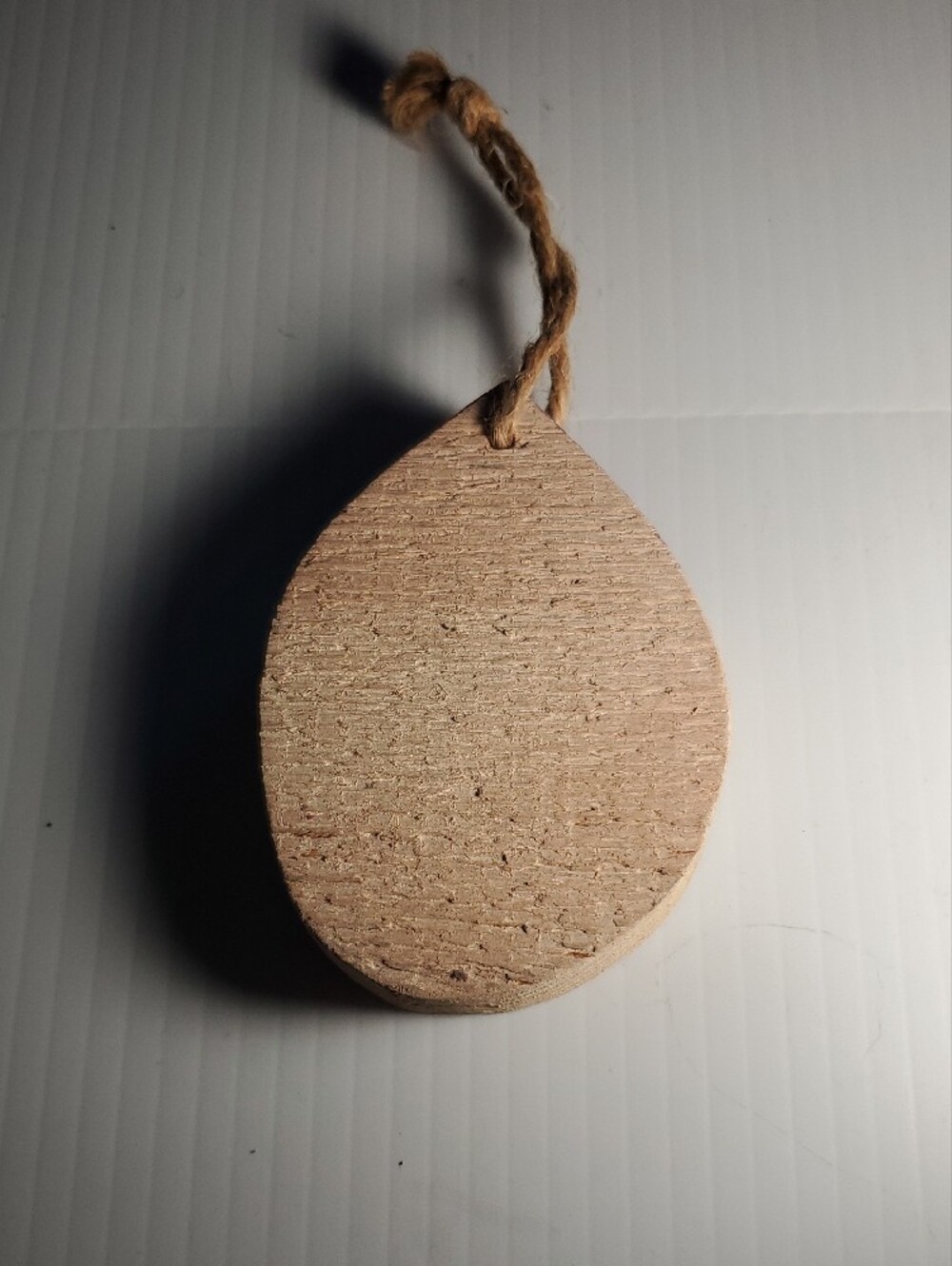 Vintage Folk Art Wooden Santa Ornament - Natural & Red - Picture 2 of 3